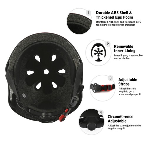 Kids Boys Girls Roller Skate Bike Sccooter MTB Helmet Knee Elbow Gear Child Set - Picture 3 of 22