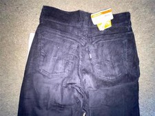 VTG 80S NEW NWT WOMENS YOUTH KIDS 14 26 X 31 BLACK CORDUROY LEVIS JEANS PANTS
