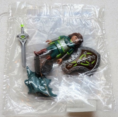 Green Dragon Knight with Wings Playmobil Knight Dragon Original Foil New Rare - Picture 2 of 7