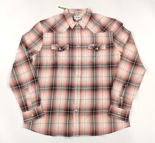 Wrangler Hemd Herren Western Shirt Longsleeve coral Lantana Regular Fit L XL XXL - Afbeelding 1 van 7