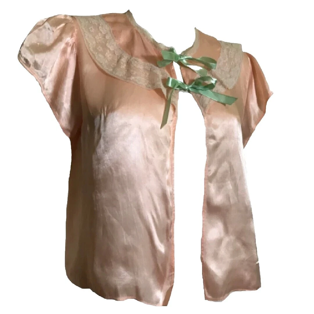 Regular Size Satin 1940s Vintage Sleepwear & Robes for Women
