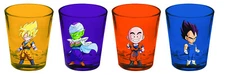 Dragonball Z 4 Heroes Shot Glass Set (2015 Issue, Out of Print & Rare)