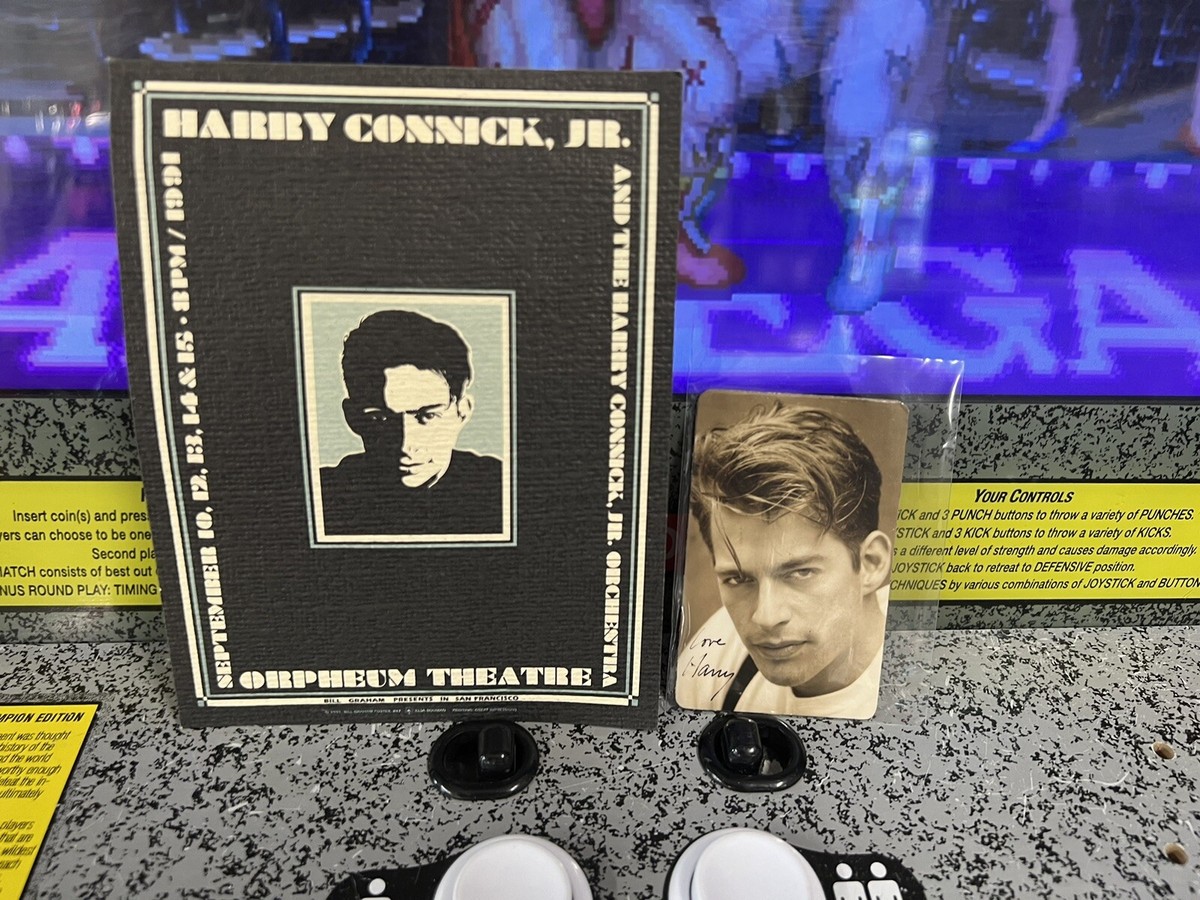 Vintage 1991 Harry Connick Jr. Magnet Card + Orpheum Theatre Card