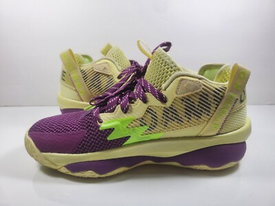 Adidas Dame 8 Dame Time Basketball Mens Boys Yellow Purple GY2906‎ 4.5 Colorful Dame 8 J  main image 4