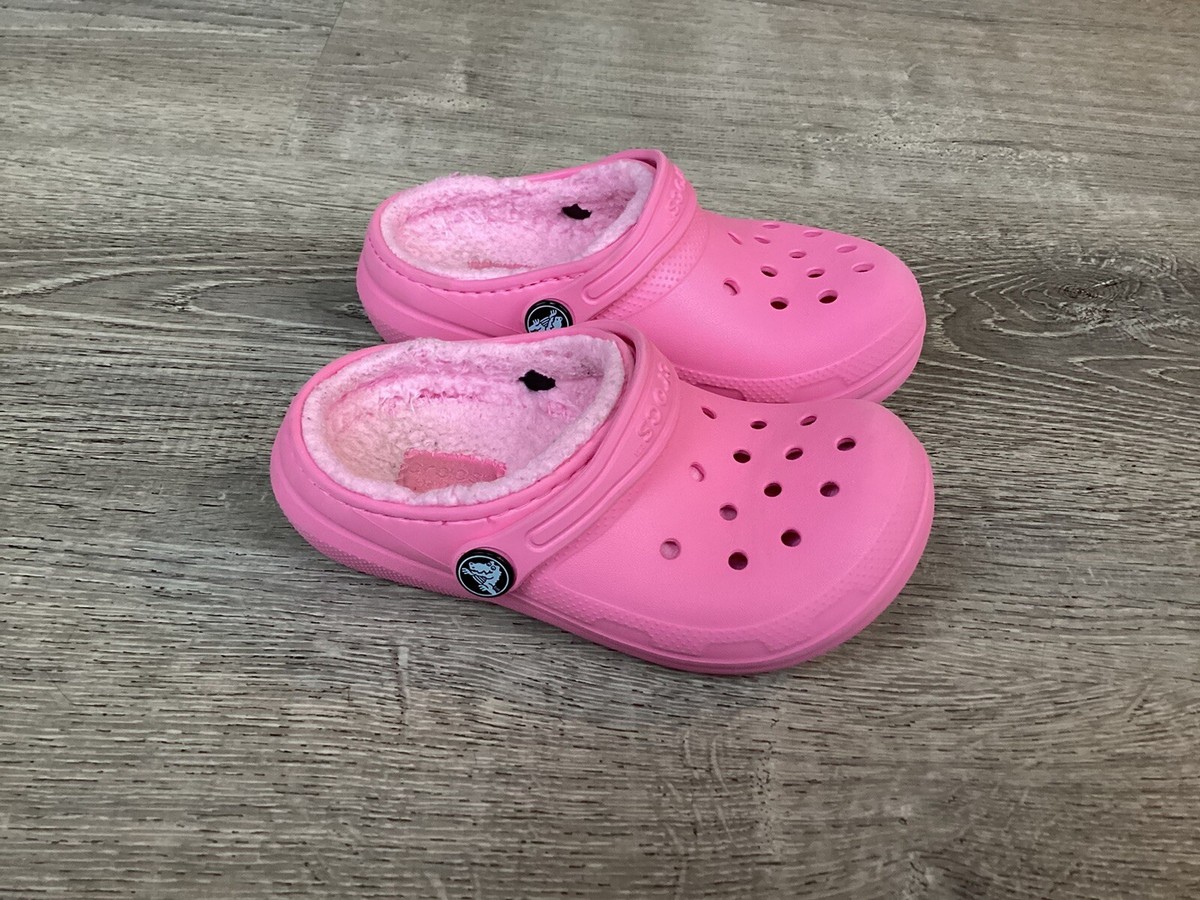 Pink Crocs Clogs Fur Pink Fur Lined Crocs Women's Crocs