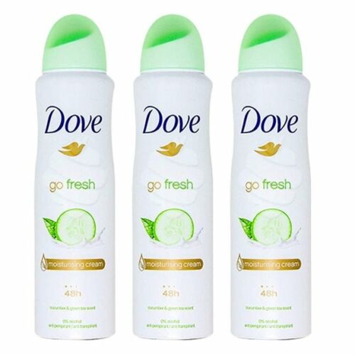 Dove Antiperspirant Deodorant Spray Moisturizing Cucumber&amp;Green Tea 150ML, 3Pack