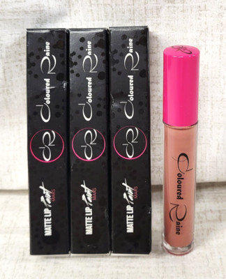 3 x Coloured Raine MATTE LIP PAINT Lip Color ~ MARS ~ 4 g NEW IN BOX!!!