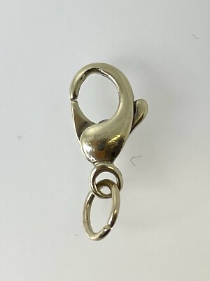 Vintage 9 kt Gelbgold Papagei Trigger Verschluss und Springring 1 g 13,6 mm x 6,35 mm