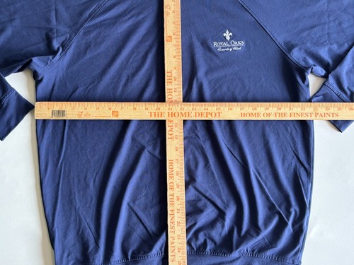 Donald Ross Sport Hoodie Mens Large Navy Royal Oaks Logo Long Sleeve Pullover - Picture 7 of 9