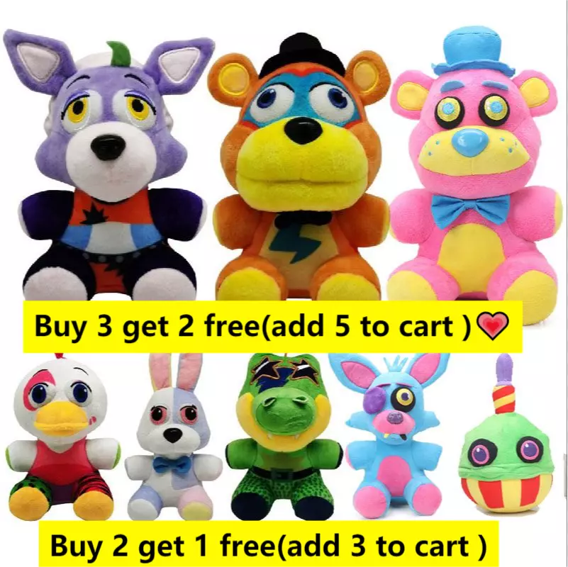 PRETTY】 18-25cm Five Nights At Freddy's 4 FNAF Freddy Fazbear Bear Plush  Toys Doll