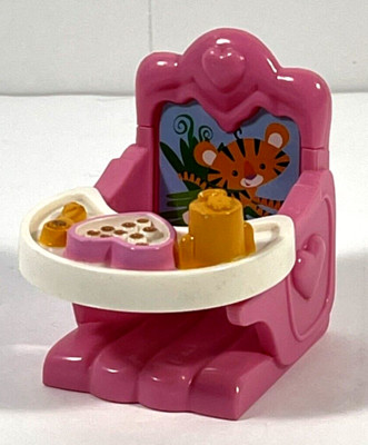 Fisher Price Loving Family Dollhouse Baby Replacement Pink High Chair Seat Tray