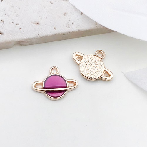 10pcs Purple Charms Enamel Pendant For Jewelry Making Handmade Necklace Bracelet - Picture 12 of 36