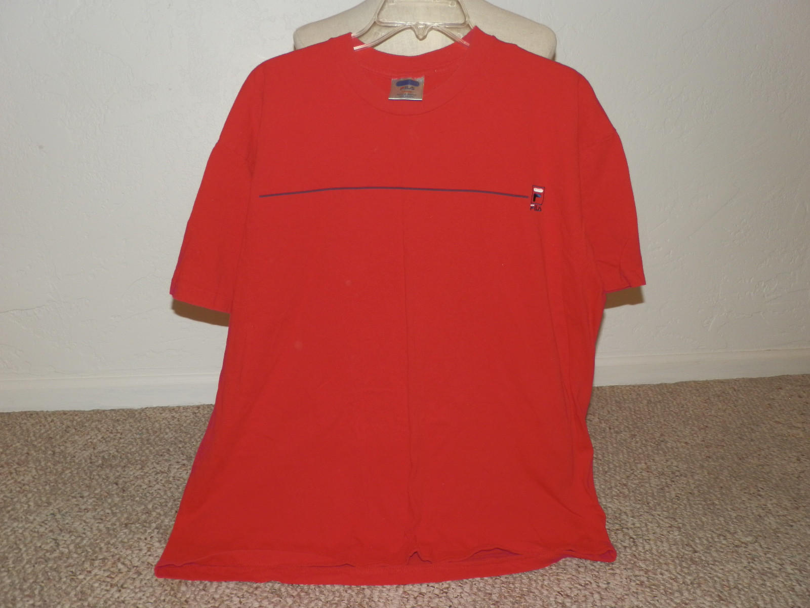 Camicia Uomo Taglia Large Fila Shirt Taglia Large Rossa Fila shirt taglia large