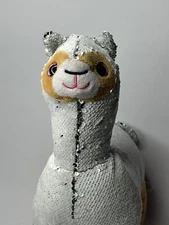 Adventure Planet Sequinimal Sequin Llama Plush Alpaca Stuffed Animal Reversible 
