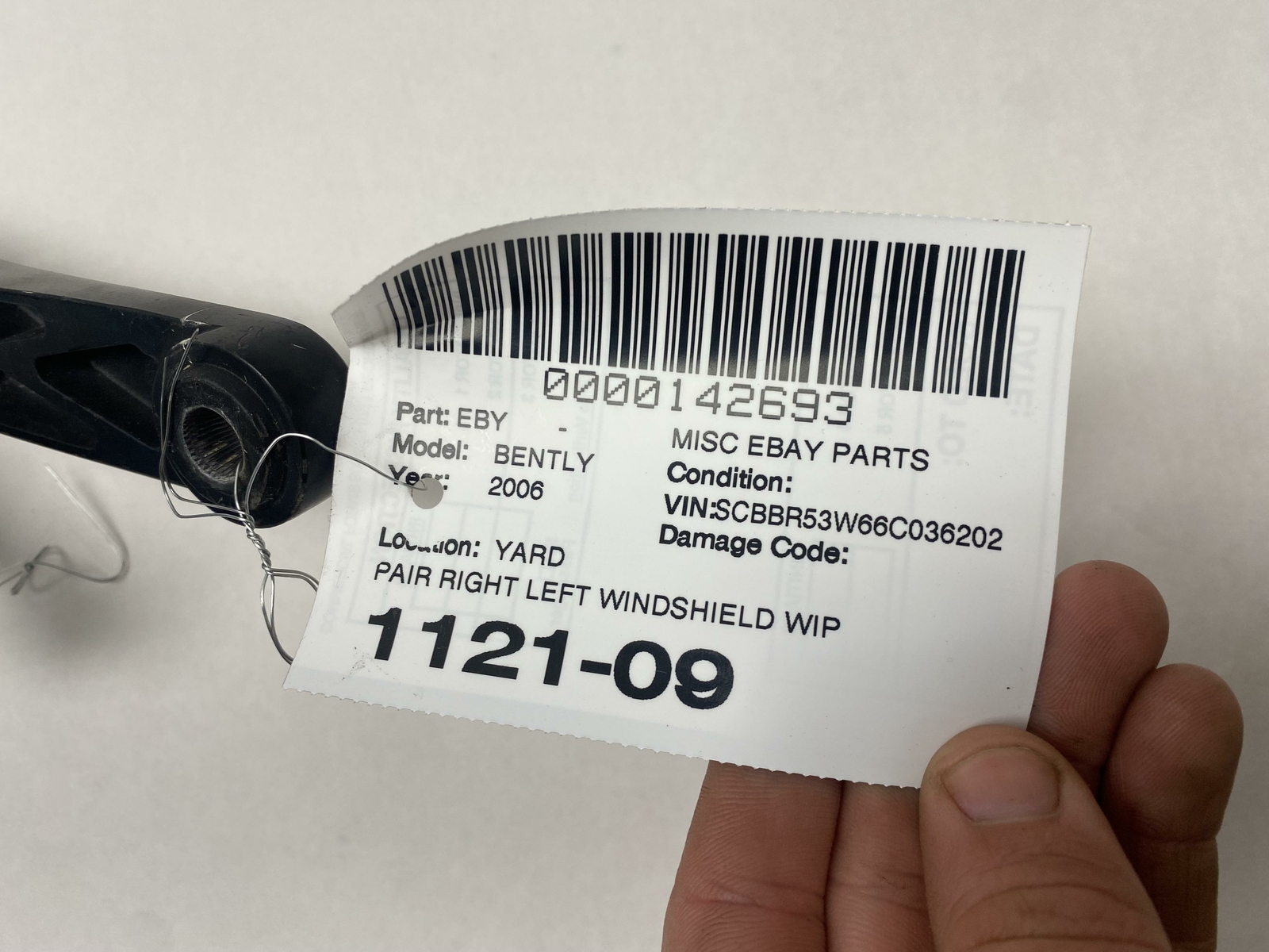 2006-2012 BENTLEY CONTINENTAL FRONT WINDSHIELD LEFT & RIGHT SIDE WIPER ARM OEM