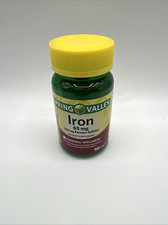 Spring Valley Iron General Wellness Tablets, 65 mg, 100 Count 1 EXP03/26