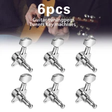 6R Guitar String Inline Tuning Pegs Tuners Keys Machine Heads Chrome ##