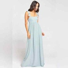 NWT | Show Me Your Mumu June Maxi Dress Silver Sage Crisp XXS