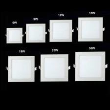 Dimmable Recessed Led Panel Light Ceiling Downlights Lamp Square 9W 12W 15W 30W 