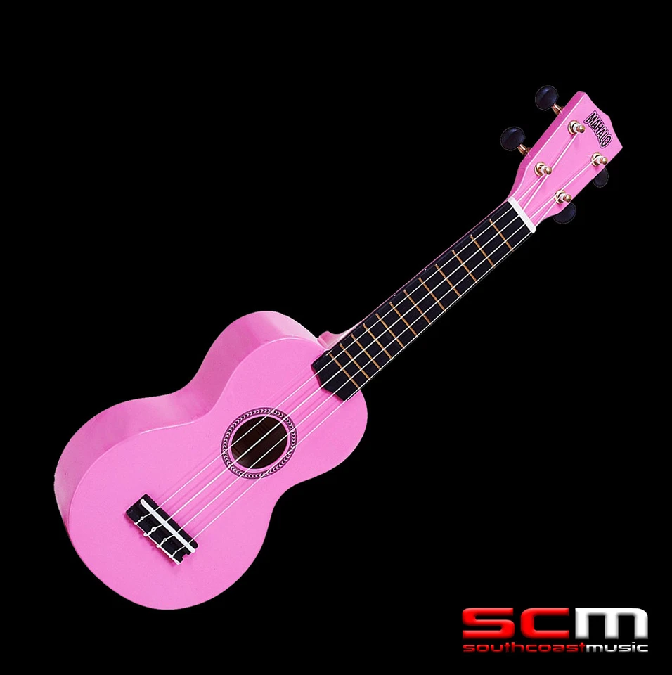 Mahalo Ukulele MR1PK Rainbow Series PINK Soprano Ukulele Aquila Strings Gig Bag - Image 2 of 2