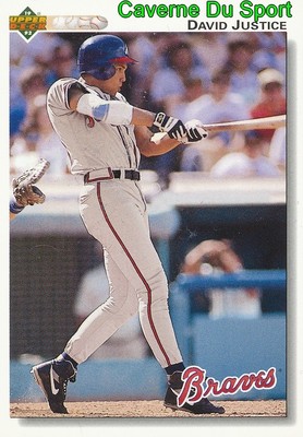 546 DAVID JUSTICE ATLANTA BRAVES BASEBALL CARD UPPER DECK 1992 | eBay
