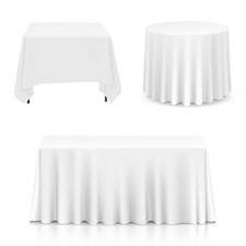 Large Polyester Table Cover Cloth Tablecover Tableware - Round Rectangle Square