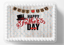 Best Dad Happy Father's Day Edible Image Personalize Edible Cake Topper