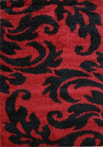 Piccolo Spring Red/Black Shag Rug