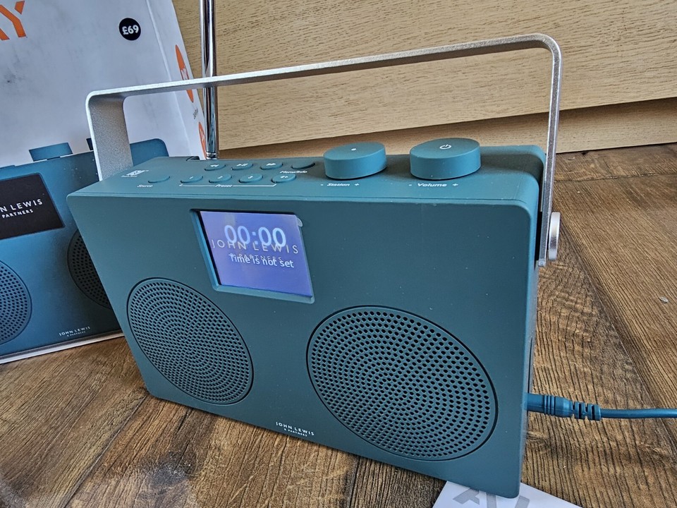 John Lewis Spectrum Duo ll DAB+ DAB/FM Bluetooth NFC Digital Radio Teal