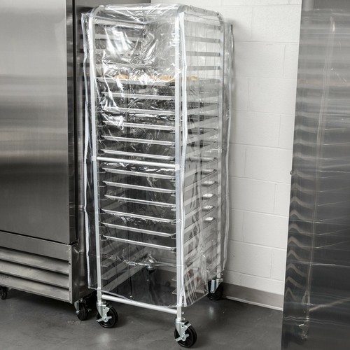 12 Full Size Dough Baking Bun Sheet + 20 Pan Commercial Bakery Rack + Cover Set - Picture 5 of 12