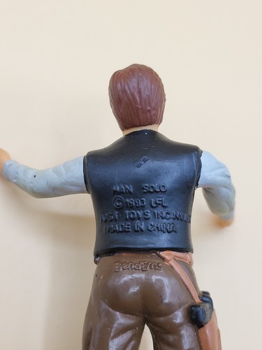 Star Wars Han Solo Rubber Figure 1993 Just Toys Bend Ems 4.75" - Picture 14 of 18