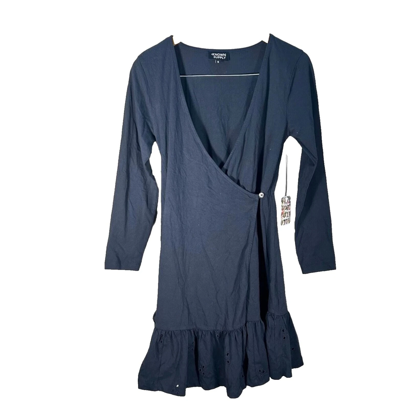 Long Sleeve Short Wrap Dresses