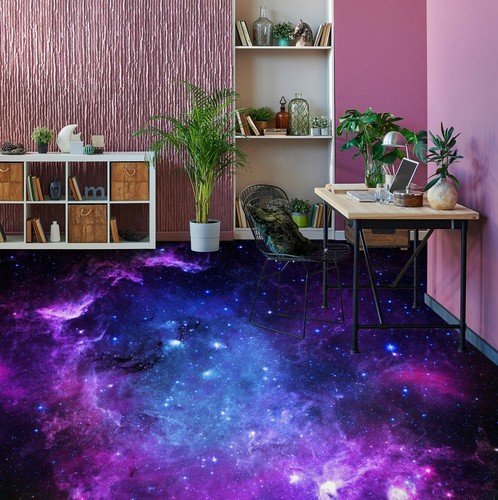 3D Purple Stars 60RAI42 Floor WallPaper Murals Wall Print Decal AJ WALL Fay - Picture 3 of 6