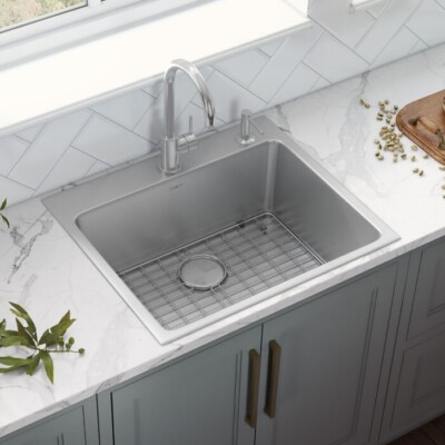 #ad Ruvati 23quot;x20quot; Drop in Topmount 16 Gauge Single Bowl Kitchen Sink RVM5923 $149.00