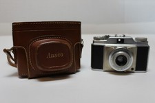 Agfa Ansco Memar Pronto 35mm Vtg Camera w/Apotar f3.5/45 mm Lens, Leather Case