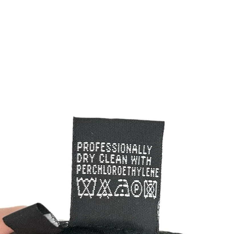 Falda hasta la rodilla Etcetera negra y verde bordada estampado floral mezcla lana 6 Foto 3 de 4