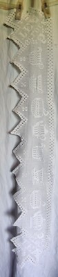 Häkelarbeit Handarbeit Länglich Weiß ''5 o clock Tea'' Vintage Shabby