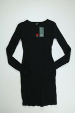 Womens Wild Fable Black Long Sleeve Ribbed Dress XS NEW NWT