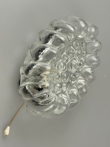 60er 70er Jahre Wandlampe aus Glas & Metall Bubble Wall Sconce Space Age Design - Picture 12 of 22