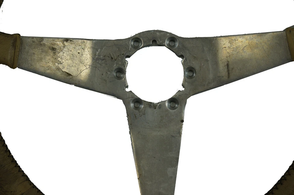 1963-1982 Steering Wheel Chevrolet Corvette Tan Leather 3 Spoke USED - Image 4 of 4