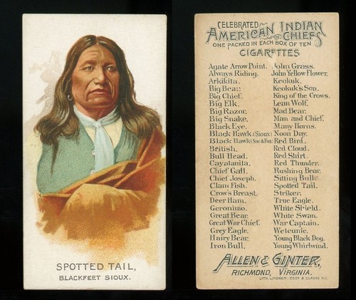 1888 N2 Allen & Ginter #42 Spotted Tail