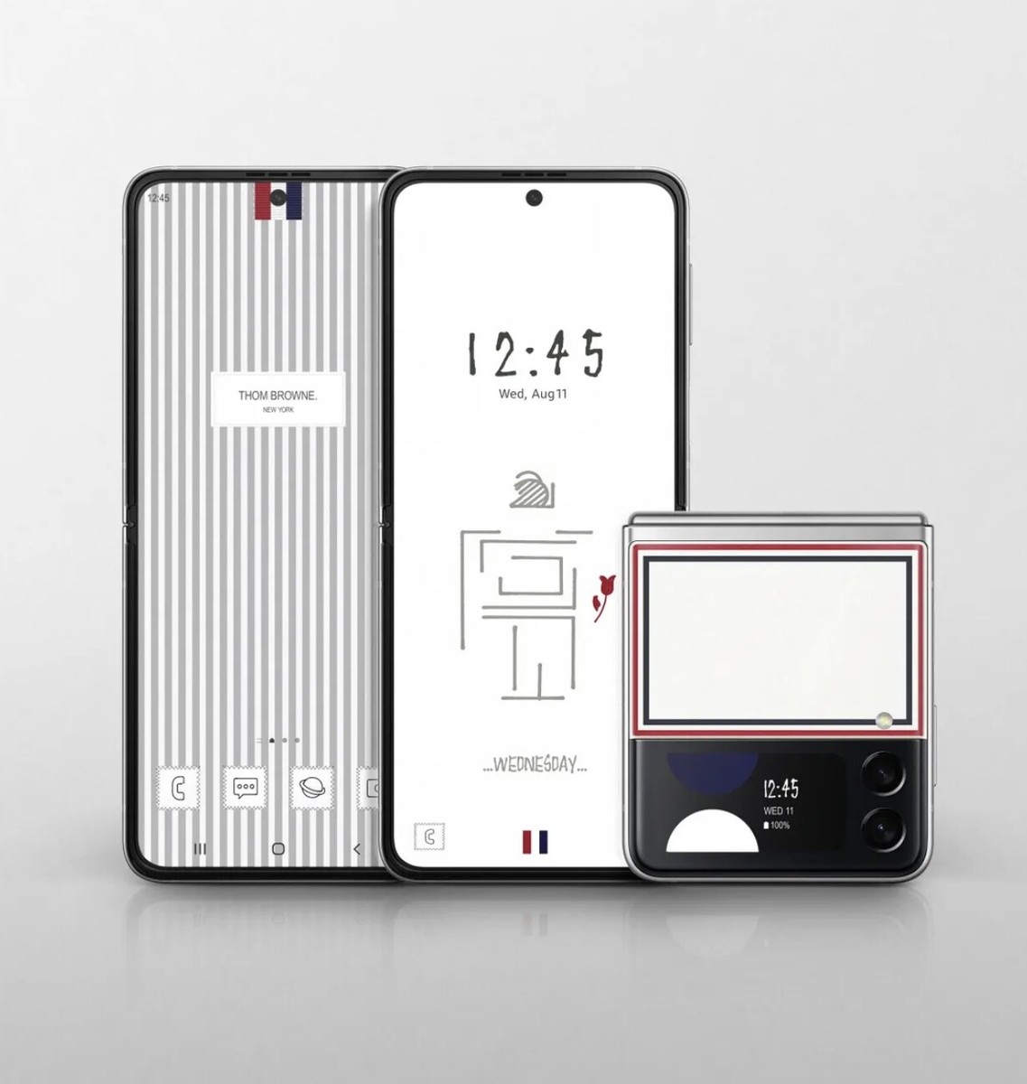 ★ギャラクシー Thom browne Galaxy Z Flip トムブラウン トム ブラウン×サムスンの折り畳みスマホGalaxy Z Flip
