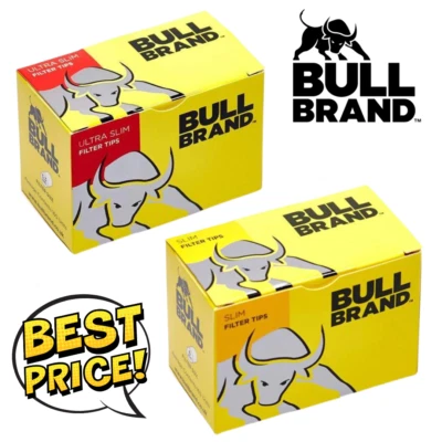 Bull Brand Filter Tips | Slim & Ultra Slim Filter Tips | 5.3mm or 6mm