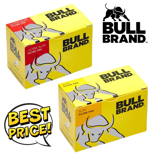 Bull Brand Filter Tips Slim & Ultra Slim Filter Tips 5.3mm or 6mm