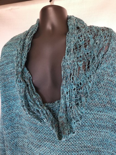 Willow Bay Sweater Womens 3X Turquoise Blue Scoop Neck - Picture 2 of 5