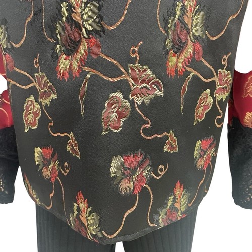 Parsley & Sage Patchwork Embroidered Jacket S Velvet Floral Artisan Boho Chic - Picture 4 of 12