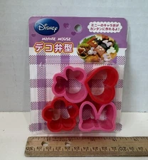 Daiso Disney   Minnie Mouse Mini  Mold Cookie Cheese Cutter Set of 4, New