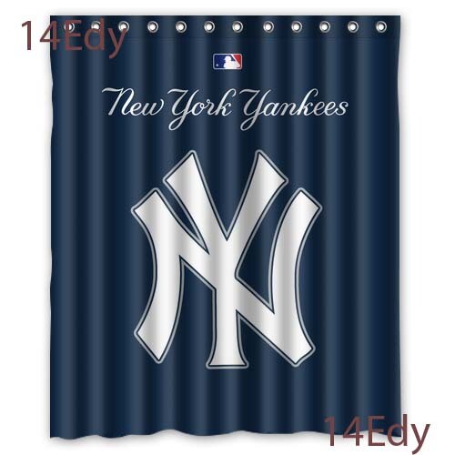 Navy Blue New York Yankees Baseball Custom Waterproof Shower Curtain 60 x 72" eBay