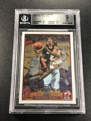 DWYANE WADE 2003 TOPPS CHROME #115 ROOKIE CARD RC BGS 9 W/ 9.5 