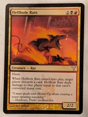 Hellhole Rats - Dissension - Magic the Gathering MTG Nice!